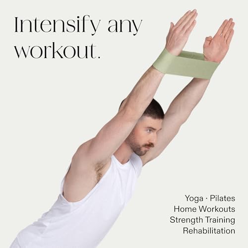Bala Bands Resistance Bands, Non-Slip Fabric Exercise Bands - color: SAGE, size: Resistance Bands (Set of 3)
