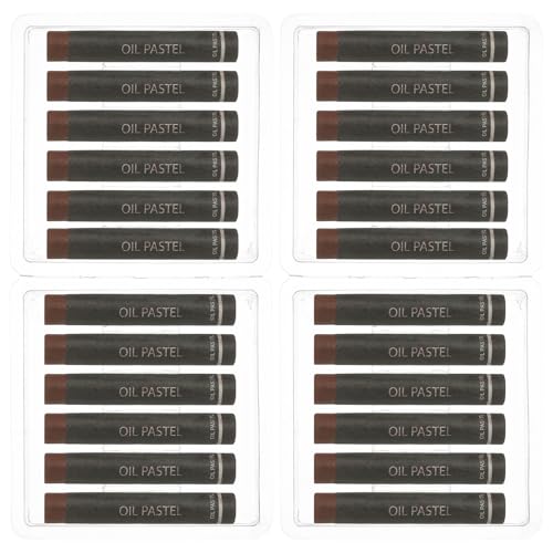 PATIKIL Bronze Oil Pastels, 24Pcs Soft Oil Crayons Creamy Pastels Stick Art Supplies for Art Painting Drawing Blending Graffiti for Drawing Beginners Artists - color: Bronze