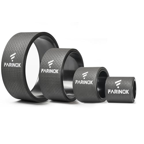 Yoga Wheel for Back Pain Relief, Back Roller Wheel with Extra Cushion - style: SET OF 4(Black)