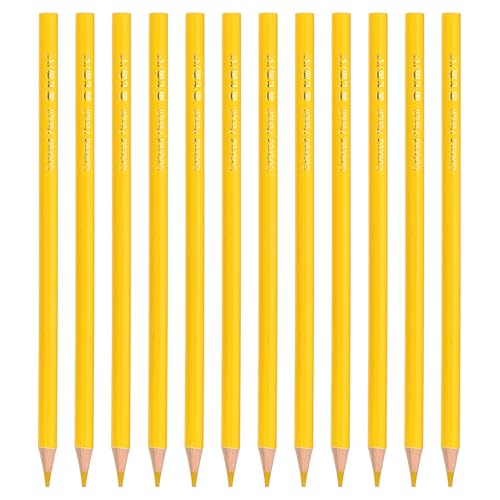 PATIKIL Lemon Colored Pencils Set,12 Pcs Oil Color Pencils Wooden Coloring Drawing Pencil for Artists Art Painting - color: Lemon