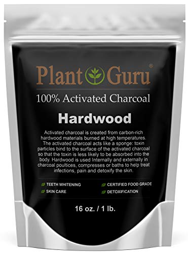 Activated Charcoal Powder 1 lb. Hardwood - Food Grade Kosher Non-GMO - Teeth Whitening, Facial Mask and Soap Making. Promotes Natural Detoxification and Helps Digestion - size: 16 Ounce (Pack of 1)