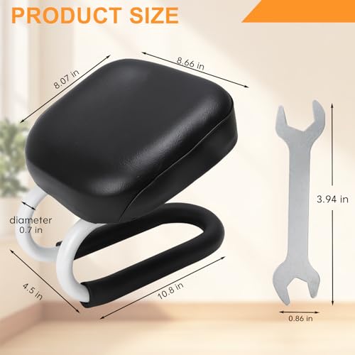 Engorgio Black Meditation Bench, Meditation Chair, Kneeling Meditation Stool, Seiza Chair, Prayer Bench with Cushion for Home Studio Portable Non-Slip Yoga Stool.