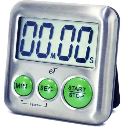 Elegant Digital Kitchen Timer Stainless Steel - Loud Alarm - Model Lime - color: Lime