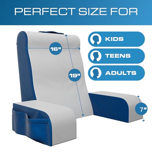 Kolbs Wedge Reading Pillow, Cushion with Arms for TV, Books, Nursing, Back - Bed Pillow for Sitting Up in Comfort, Plush Backrest Pillow. Sit Up in Comfort. (19" Wedge Reading - Blue) - size: 19" Wedge Reading - Blue