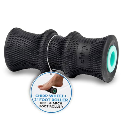 Chirp Foam Roller for Foot Massage and Pain Relief, Wheel+ 2" Foot Roller | Foot Roller, Foam Roller for Feet and Arches, Plantar Massage, Muscle Recovery, Compact 2 Inch