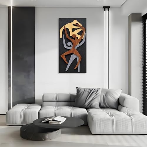 NANKAI Art Hand-Painted Black Texture Art Modern Handmade Abstract Wall Decoration Paintings Suitable for Wall Decoration in Living Rooms, Offices and corridors. 48x24 inches - color: Nkhb379