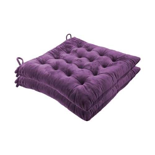 Square Pillows Seating, Thick Meditation Floor Pillow,Flexible Large Pillows Seating,2PCS Color Chair Pads Cushions,Square Floor Pillows for Game Yoga Violet, 40 * 40cm/15.74 * 15.74" - color: Violet, size: 40*40cm/15.74*15.74"