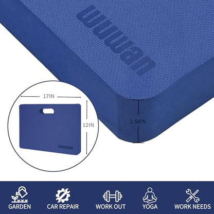 Yoga kneeling mat, 1.5inch Thick,Knee Push-ups, Plank Support & Yoga Elbows/Knees Mat Provides Cushion for Kneeling & Elbows - color: Dark blue