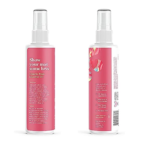 ASUTRA Yoga Mat Cleaner Spray (Soothing Sweet Rose), 4 fl oz