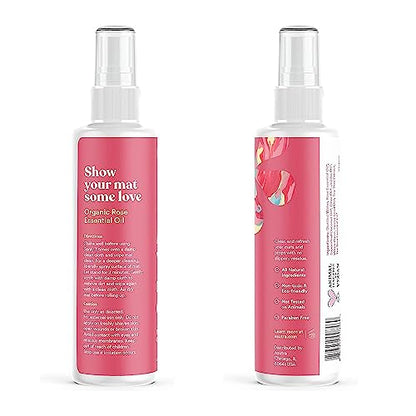 ASUTRA Yoga Mat Cleaner Spray (Soothing Sweet Rose), 4 fl oz