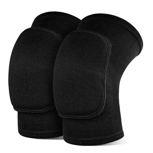 Volleyball Knee Pads 1 Pairs Soft Black Kneepads for Women Youth Girls, for Sports Dance Football Yoga Tennis Running Cycling Workout, Athletic Knee Pads for Volleyball Players (Black, Small) - size: Black, Small