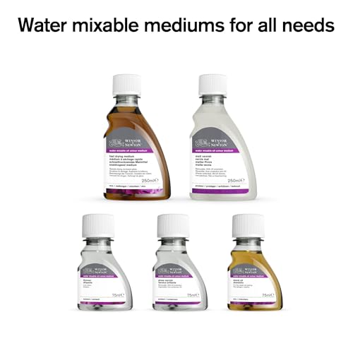 Winsor & Newton Artisan Linseed Oil, 75ml (2.5-oz) bottle | Creates Fatter Paint, Glossy Paint, Increases Flow/Dispersion, Slows Drying Time, Reduces Viscosity, Increases Transparency - color: Artisan Linseed Oil, style: 2.5-oz Bottle