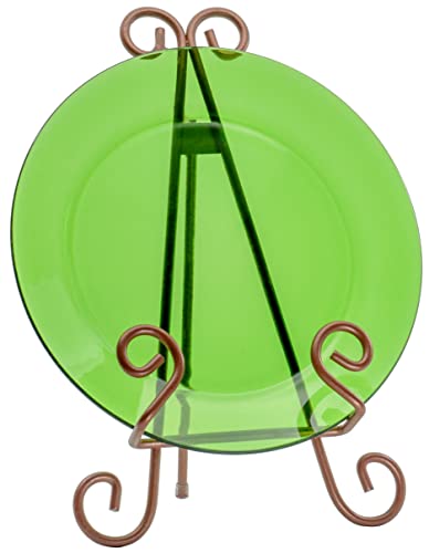 Red Co. Decorative Curved Plate Stand and Art Holder Easel in Copper Finish - 13" - color: Copper