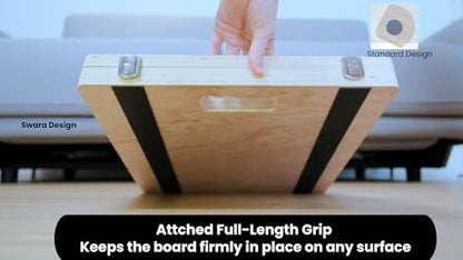 Swara 12.6″ Wooden Slant Board for Calf Stretching & Exercise (Board only) | Adjustable Eucalyptus Incline Board for Squats, Calf Stretching, Ankle Mobility & Physical Therapy; Foldable, 400lb Capacity - size: 12.6 Inch