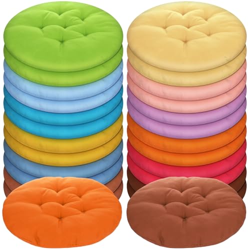 Tinideya 24 Pcs Floor Cushions Classroom,Medium 15.7 Inch,Colorful - color: Colorful, size: Medium 15.7 Inch