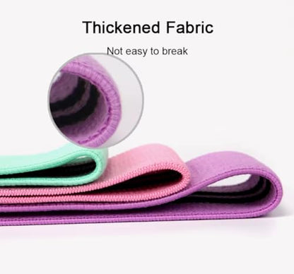 Premium Quality Non Slip Fabric Resistance Bands Gym Home Workout Exercise Stretching Yoga Pilates Loop Bands