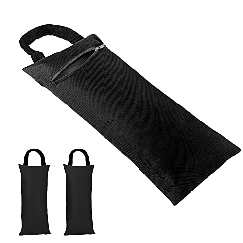 TOPTIE 2 Pack Yoga Sandbag Unfilled Weighted Bag for Fitness Yoga Bolster - color: Black