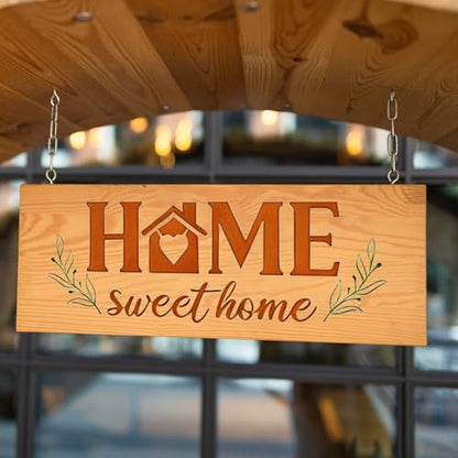 Sitsink Welcome Home Stencils for Painting - 26 Pcs Reusable Art Templates, Happy Family Blessing Stencils for Wood Sign Wall DIY Crafts Gift Projects - style: welcome home