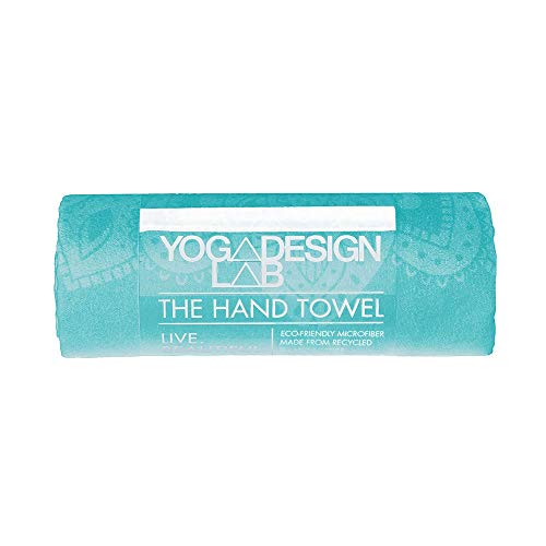 yogadesignlab | THE Hand Towel | Premium Non Slip Hand Towel | Designed in Bali | Colorful Eco Printed + Quick Dry + Soft | Hot Yoga, Bikram, Ashtanga, Sport, Barre, Travel (Mandala Turquoise) - color: Mandala Turquoise