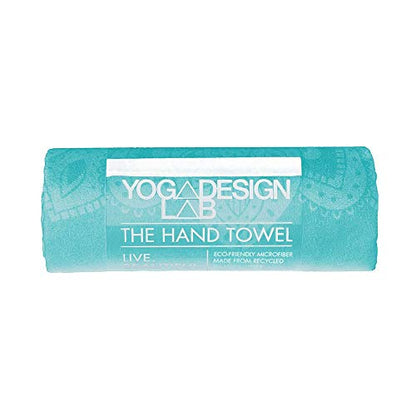 yogadesignlab | THE Hand Towel | Premium Non Slip Hand Towel | Designed in Bali | Colorful Eco Printed + Quick Dry + Soft | Hot Yoga, Bikram, Ashtanga, Sport, Barre, Travel (Mandala Turquoise) - color: Mandala Turquoise