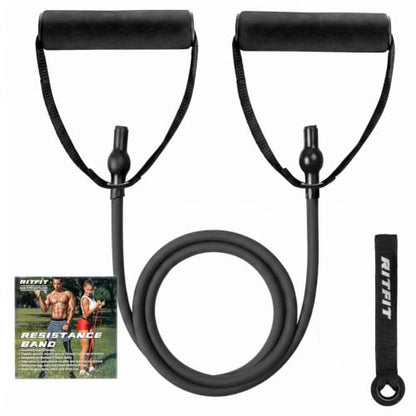 RitFit Single Resistance Bands with Handles Door Anchor for Home Gym - size: 25-30lbs