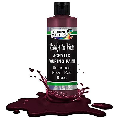 Pouring Masters Romance Novel Red Ready to Pour Acrylic Pouring Paint - Premium 8-Ounce Pre-Mixed Fluid Acrylic Paint - Fluid Art Supplies for Canvas, Wood, Paper, Tile & Rocks - color: Romance Novel Red