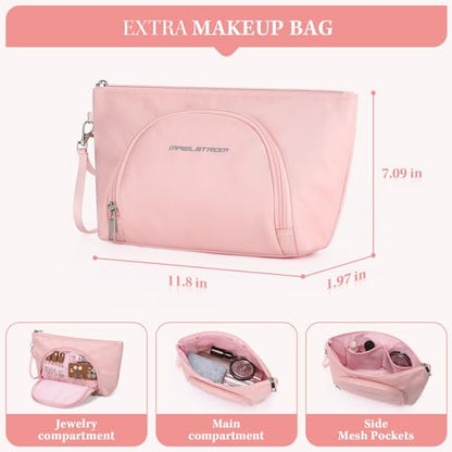 Maelstrom Gym Bag for Women,40L Travel Duffel Bag with Shoes Compartment and Wet Pocket,Waterproof Carry On Weekender Bag,Sport Gym Tote Bags Swimming Yoga, Hospital Holdalls（Pink) - color: Pink
