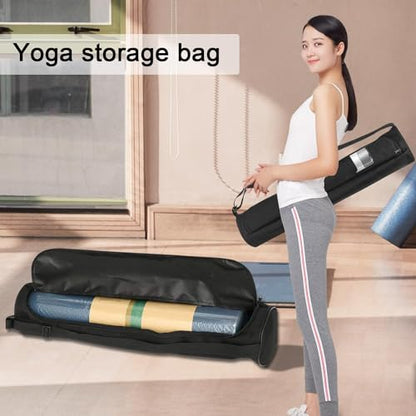 EVEME Yoga Mat Bag for Women & Men,Travel Yoga Gym Bag for 1/4" 1/3" Thick Exercise Yoga Mat,Fitness mat bag,sprot mat pouch - color: Extra Large-Black- With cup pocket