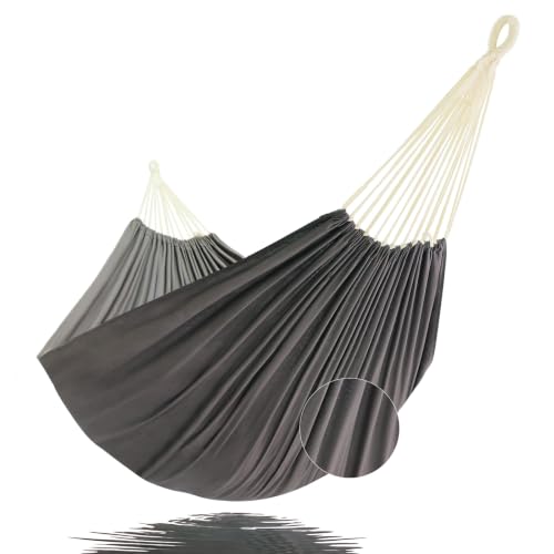 GOCAN All-Natural Hammock（30% Ramie 70% Cotton） Coffee | Highly Breathable Hammock for Indoor, Outdoor, Yard, Garden & Porch Use - color: Stand, size: 2XL