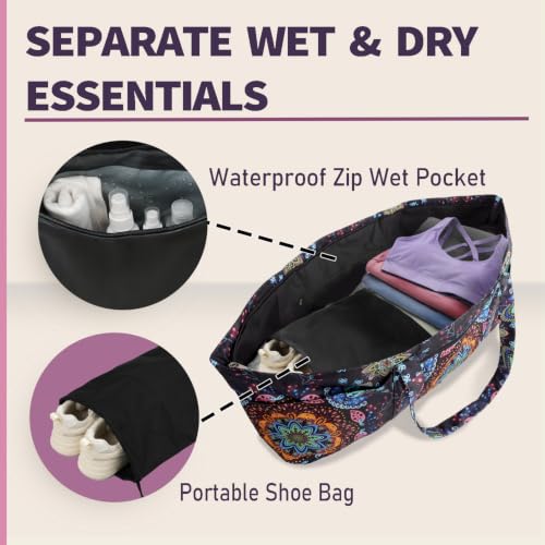 Yoga Mat Bag Yoga Tote Bag with Large Waterproof Zipper Pocket and Drawstring Pocket Yoga Mat Bag Carrier Fit Most Size Mats and All You Stuff - color: purple orange