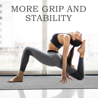 Yoga Towels, Non Slip Hot Yoga Mat Towel with Grip Dots,Super-Absorbent Soft Microfiber Yoga Blanket for Pilates, Fitness and Workout 72inch x 24inch - color: Grey