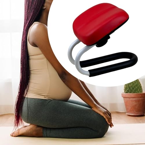 Menolana Meditation Stool Prayer Stool Adjustable Height Versatile Kneeling Benches Meditation Bench Practices for Home Women Praying - color: Red