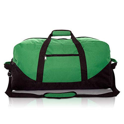 DALIX 25" Big Adventure Large Gym Sports Duffle Bag (Black Grey Navy Blue Red Camo) - color: Dark Green
