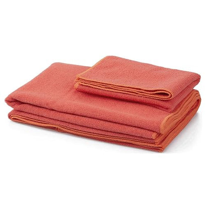BalanceFrom 7-Piece Yoga Set with 71x24x0.5 Inches Extra Thick Mat and Carrying Sling – Includes 2 Blocks, Stretch Strap, 2 Towels, and Knee Pad for Home, Studio, and Gym Workouts - color: Red
