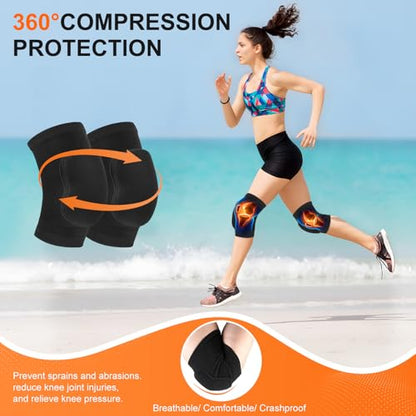 Volleyball Knee Pads for Girls Women Men Youth Kids Knees Protective - color: Black, size: Small
