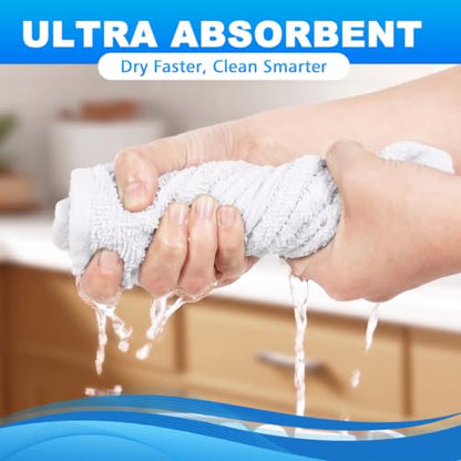 Washcloths Set, 6-Pack Cotton Wash Cloths, 12x12 Inch, White - color: D-white 6 Pack