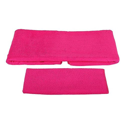 BalanceFrom 7-Piece Yoga Set with 71x24x1 Inches Extra Thick Mat and Carrying Sling – Includes 2 Blocks, Stretch Strap, 2 Towels, and Knee Pad for Home, Studio, and Gym Workouts - color: Pink