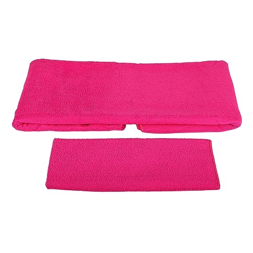 BalanceFrom 7-Piece Yoga Set with 71x24x1 Inches Extra Thick Mat and Carrying Sling – Includes 2 Blocks, Stretch Strap, 2 Towels, and Knee Pad for Home, Studio, and Gym Workouts - color: Pink
