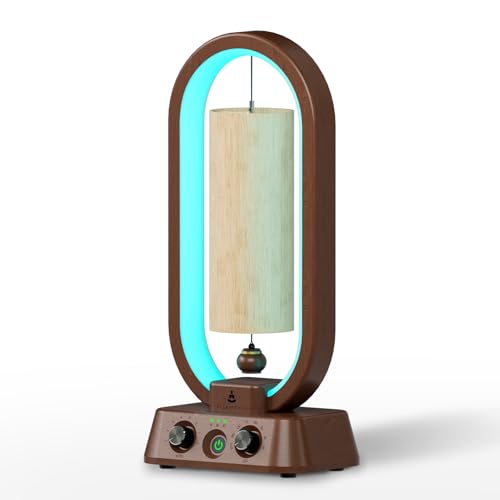 Automatic Bamboo Wind Chimes Sound Healing Instrument Electronic Wind Chime | Sound Frequency Healing Machine, 6 Timer, 7 LED and 4/7/8 Breathing, 8 Sounds, 6 Brightness Levels, Sound Therapy Device