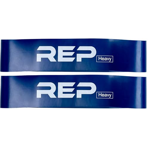 REP Fitness Short Resistance Bands for Strength and Conditioning. Multiple Resistance Levels Available from 5-230lbs. Sold as a Pair. 12" Length. - color: Blue