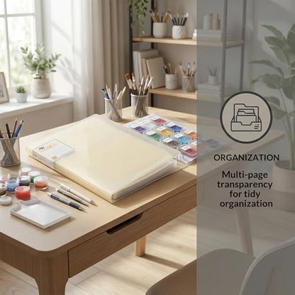 Huacan Diamond Painting Storage Book 30 Pages Portfolio Presentations Folder for 30x40cm Painting - color: Yellow