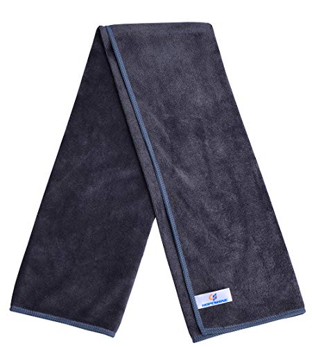 HOPESHINE Gyms Towels for Men & Women Microfiber Exercise Fitness Home Absorbent Sweat Yoga Towels Sports Towels Soft Fast Drying 16inch x32inch 3-Pack - color: 3-pack Grey+dark Blue+navy Blue
