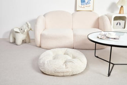 Floor Cushion Pillow, Portable Large - color: Round, Fog