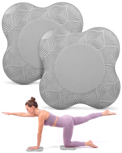 2-4 Pack Yoga Knee Pads, TPE Cushion for Pilates Exercise - color: grey