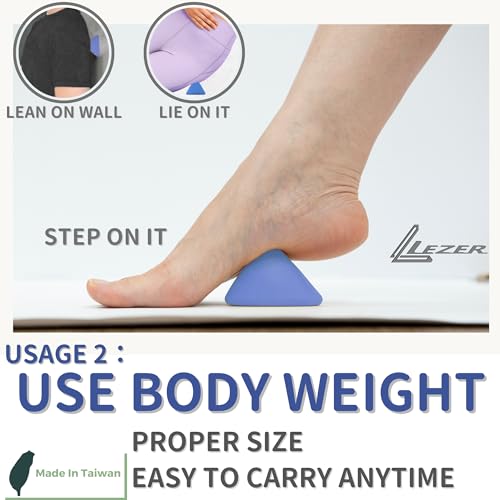 LEZER Trigger Massage Point, Manual Massage Ball, Muscle Knots Relief Tool, Myofascial Release, Physical Therapy, Deep Tissue Back Massage, Plantar Fasciitis, 2.9 in x 2.1 in (Blue) - style: 02 - Trigger Blue