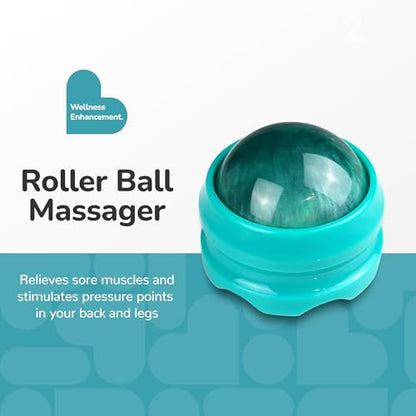 BioSwiss Roller Ball Massager, Handheld Full Body Massage Tool for Back, Legs, and Muscles - style: Ball Massager