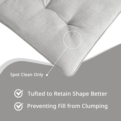 Intelligent Design Foldable Lightweight Lounge Floor Pillow 27" x 74" Grey | Edelia Poly Chenille Soft Sheen Cushion, Tufted Seat for Meditation, Game Playing, Yoga, Reading with Travel Wrap - color: Gray