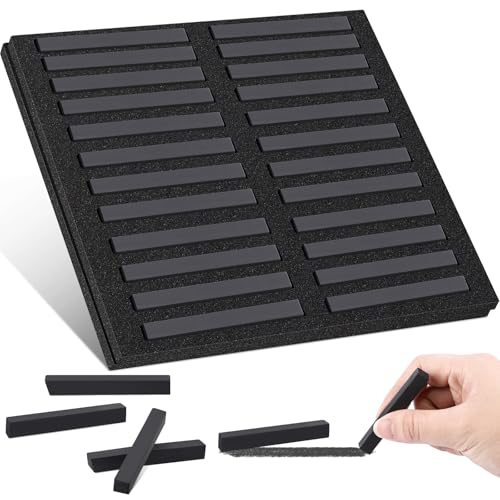 Watersay 24 Pcs Soft Pastel Drawing Chalk Set Square Sketch Chalk Non-toxic Artist Pastel Sticks for Professional Artists and Art Lovers(60 x 8 x 8 mm,Black) - color: Black, size: 1 Count (Pack of 24)