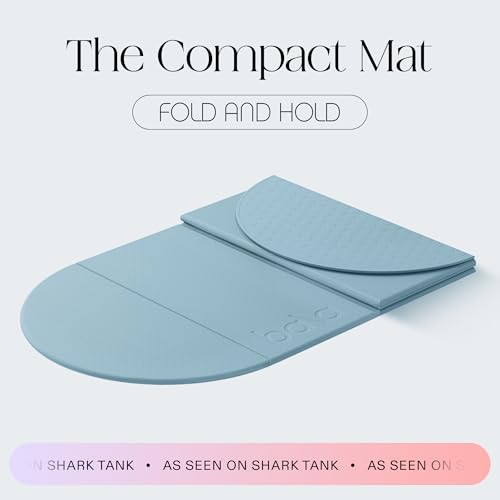 Bala Yoga Mat for Home Gym, Non-Slip Exercise Mat for Home Workout (12MM) | Compact Indoor Exercising Floor Mat for Stretching, Pilates, Aerobics & Fitness - Travel Friendly Exercise Equipment - color: Sea