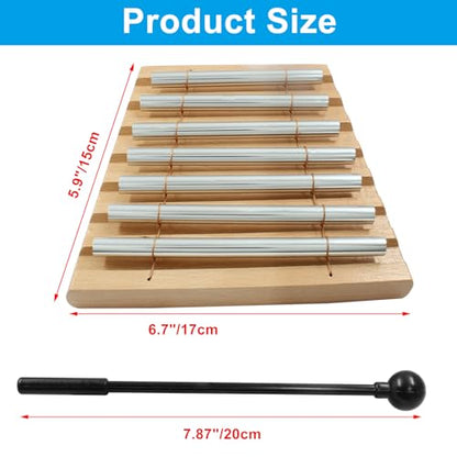 Luomorgo Meditation Chimes, Seven Tone Hand Chimes Instrument, 1 Set - size: 1 Set-Seven Tone